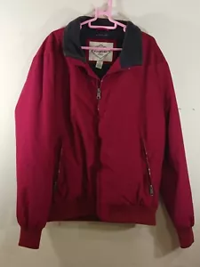 St.John’s Bay Red Jacket Size Large Polyester Rn #93677 Water Resistant - Picture 1 of 22