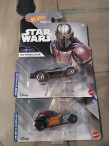 Star Wars Princess Leia And The Mandalorian Hot wheels Character Cars - Picture 1 of 3