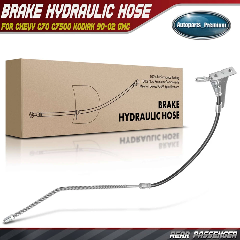 Manguera hidráulica de freno de pasajero trasero para Chevrolet C70 C7500 Kodiak 1990-2002 GMC Foto 1 de 4