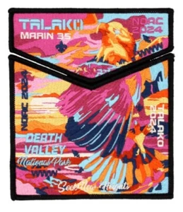 OA TALAKO LODGE 533 BSA MARIN 2024 NOAC FLAP 2-PATCH DEATH VALLEY EAGLE 200 MADE - Picture 1 of 2