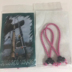 Reeds Rod Wraps Small Single Rod Set (One Wrap for each end) Neon Pink/Blue - Picture 1 of 1