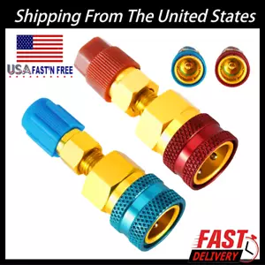 R1234YF To R134A Adapter Kit Quick Couplers High/Low Side Conversion Fit Car A/C - Picture 1 of 7
