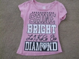 Girls Shirt - Star Ride - Pink - Size 4 - Picture 1 of 5