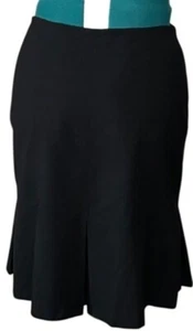 Falda midi Harold's negra plisada línea A mezcla de poliéster viscosa para mujer talla 8 - Imagen 1 de 14