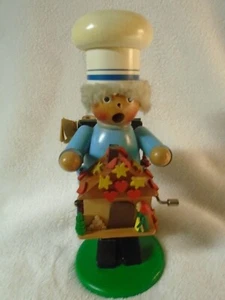 STEINBACH (Germany) Hand-made Wooden Smoker Man w/Music BOX (WORKS!) & Bee Hive! - Picture 1 of 12