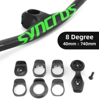 Manillar integrado de fibra de carbono MTB FRASER IC SL 28,6 mm -8 grados con montaje Foto 1 de 4