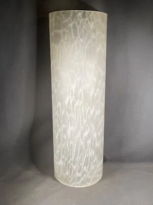 ✅ Vintage Frosted White Glass Wall Sconce Light Fixture 17" tall 4378 - Image 1 of 4