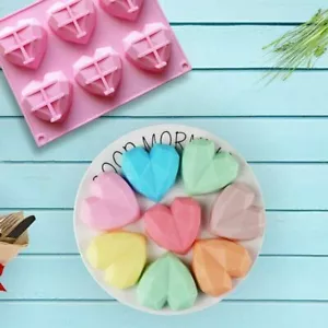 Love Cake Candy Heart Mold Chocolate Jelly Lolly Lollipop Cube Baking Mould Tray - Picture 1 of 11