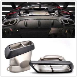 2Stk Endrohre Auspuffblende Auspuff Für Mercedes Benz W222 S63 S65 AMG 2012-2015 - Picture 1 of 8
