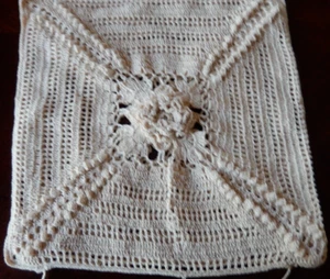 New Crochet Pillow Cover 13"X13" inch Crochet Square Classic Boho Home Décor - Picture 1 of 3