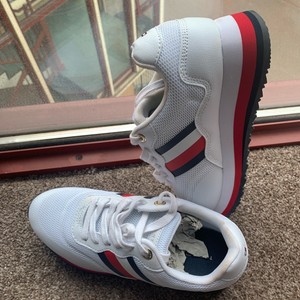 tommy hilfiger metallic retro trainers