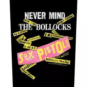 THE SEX PISTOLS Back Patch : NEVER MIND THE TRACKS BLACK: album Off Lic Merch - Foto 1 di 1