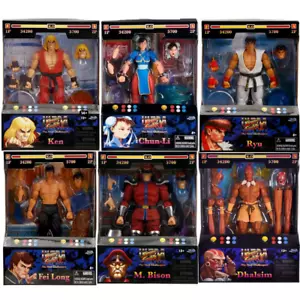 JADA TOYS STREET FIGHTER 2 6” RYU CHUNG LI FEI LONG KEN M BISON DHALSIM SET - Picture 1 of 1