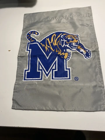 University Of Memphis Tigers Appliqué Grey Nylon Garden Flag Evergreen NCAA Cover