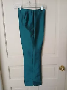 Pantalones de pierna recta 100 % seda Ann Taylor talla 2 nuevos con etiquetas venta al por menor $98. - Imagen 1 de 7