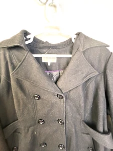 Weather Tamer Wool Blend Coat Women's 3XL Black Button Up Work Winter Classic - Picture 1 of 8