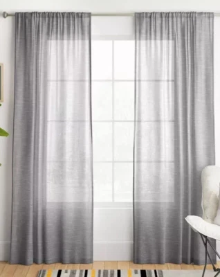 Room Essentials Rod Pocket 2pk Window Curtain Panels 42x84" Gray* - Image 1 of 4