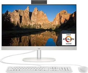 HP 24-cr0010 24" FHD All-in-One Computer Silver 7120U 8GB 256GB SSD W11H - Picture 1 of 9