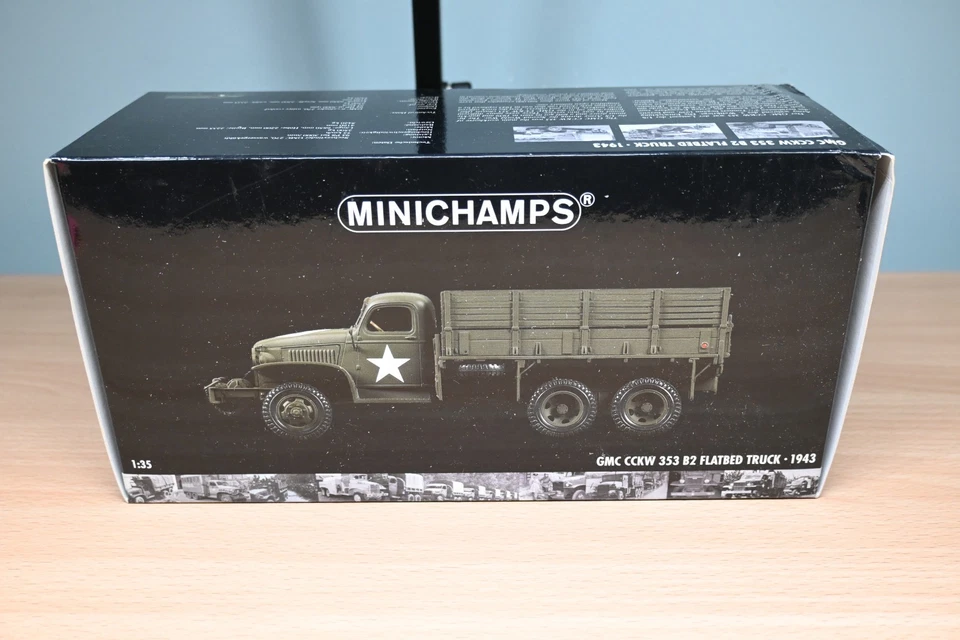 Camión Minichamps GMC CCKW 353 B2 1943 plataforma plana escala 1:35 Foto 1 de 4