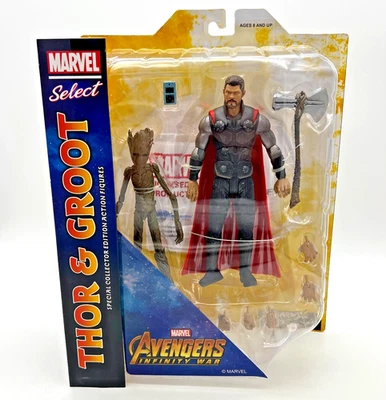 Figura de acción Diamond Select Marvel THOR & GROOT Avengers Infinity War Película NUEVA Foto 1 de 4