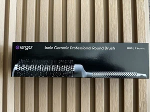 ERGO ERG53 Ionic Ceramic Round Brush Super Gentle 2 in.~ New in box ~ FREE SHIP - Picture 1 of 2