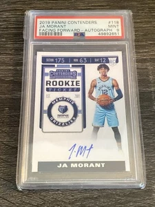 2019-20 Panini Contenders Ja Morant Rookie Auto Facing Forward #118 PSA 9 - Picture 1 of 2