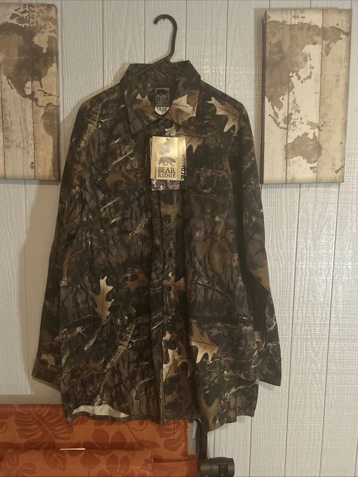 NEW Bear Ridge Shirt Mens XLarge Button Up Collar Camo Camouflage Hunting - Image 1 of 4
