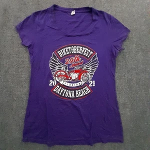 Biketoberfest T-Shirt Damen XL Lila Daytona Beach 2021 Motorräder Biker - Bild 1 von 8