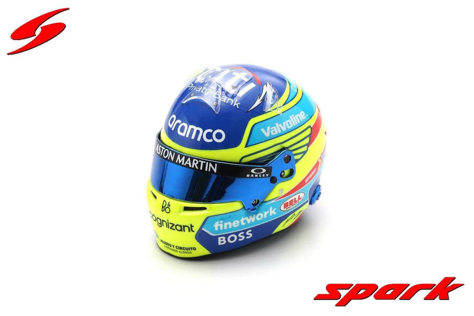 Mini helmet Spark 1/5 Fernando Alonso Aston Martin F1 2024