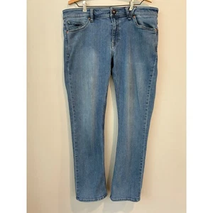 Volcom Vorta Slim Straight Jeans Herren Gr. 34 helle Waschung Denim Freizeit - Bild 1 von 9