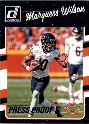 2016 Donruss Press Proofs Blue #53 Marquess Wilson - FB - Image 1 of 2