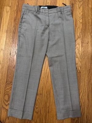 EUC Authentic Prada Black And White Check Cropped Pants Size 44 - Image 1 of 4