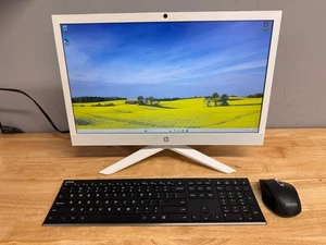 HP All-In-One 21" Desktop Computer AMD A4, 128GB SSD, 4GB RAM, W11 - Picture 1 of 5