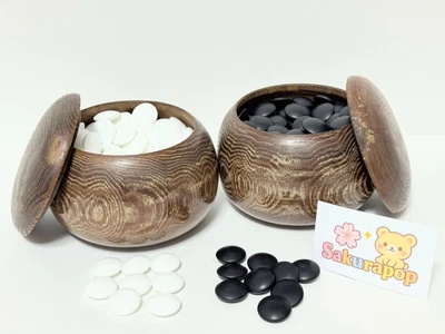 IGo Go Stone Go Bowl for Japanese IGO Game Black White Vintage Japan #52 - Image 1 of 4