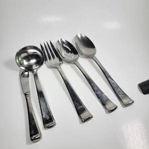 Gorham Stainless Flatware COLUMN FROSTED - 5pc Serving Set - Picture 1 of 6