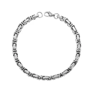 Bracciale Uomo Catena Bizantina in Acciaio - Imagen 1 de 1