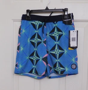NWT Volcom Blue Print Swim Shorts sz Small 8 - Picture 1 of 1