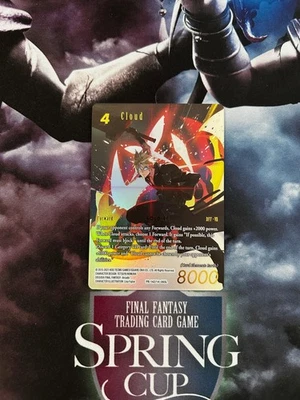 Final Fantasy TCG Cloud PR-142 Full Art Foil Tournament Promo NM FFVII FFTCG - Image 1 of 2