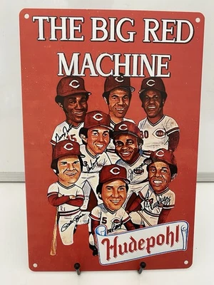 Cincinnati Reds - Hudepohl Beer - Metal Sign - Pete Rose - Johnny Bench - Image 1 of 4