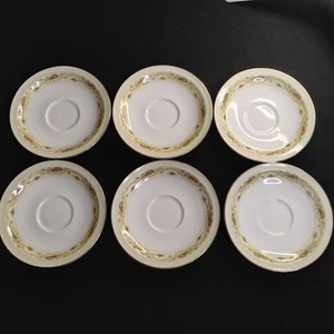 The Windsor Shape Meito China 6pz Piattini di Ricambio Oro 22Kt -G - Foto 1 di 7