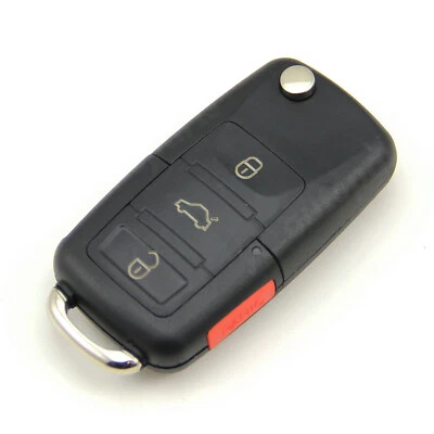 Funda Carcasa Llavero Abatible Remoto Para VW Volkswagen Passat Golf Jetta 4B 4 Botones Foto 1 de 4