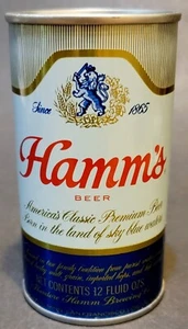 Vintage 1960s Hamm's Beer Steel Flat Top Pull Tab Can by Theodore Hamm Brewing - Picture 1 of 7