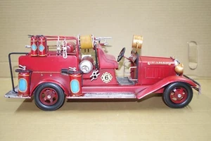 Antiguo coche de bomberos coche de chapa 45 cm coche de bomberos clásico - Imagen 1 de 12
