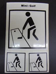 Sport Aufkleber Piktogramm Minigolf Fanaufkleber für Fans Sport - Bild 1 von 1