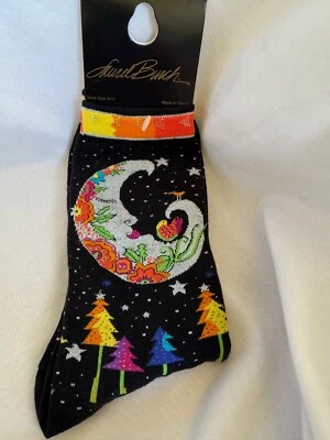 Calcetines Laurel Burch Mystic Moon Stars M/L Calcetín Artista Zapato Talla 4-10 Raro Foto 1 de 3