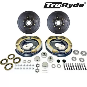 6 on 5.5 Trailer Hub Drum Kit w/ 12x2" Electric Brakes for 5,200 Trailer Axle - Picture 1 of 3