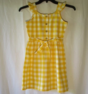 Carter's Kid Girl's Summer Goldenrod Gingham Sundress 10/10A - Picture 1 of 10