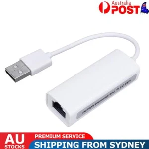 USB Ethernet Adapter 100Mbps Network Card USB2.0 Wired Card for Macbook Tablet - Picture 1 of 15
