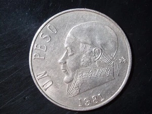 MEXICO  1981  UN  PESO  COIN  #2 - Picture 1 of 2