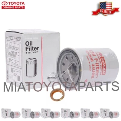 Filtro de aceite original Nissan Armada Titan Frontier 15208-31U0B de 6 unidades con juntas Foto 1 de 4
